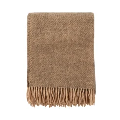 Uldplaid - 130x200 cm - Gotlanduld/lammeuld - Gotland Beige