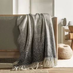 Uldplaid - 130x200 cm - 100% Lammeuld - Havanna Naturel