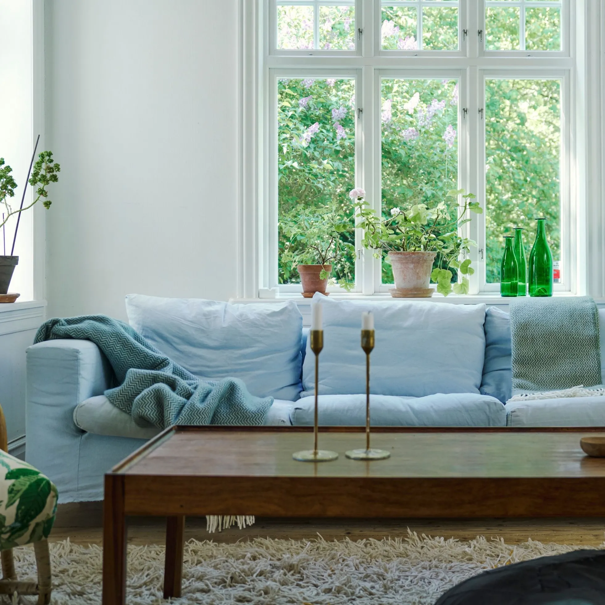 Uldplaid - 130x200 cm - 100% Lammeuld - Sorbet Silky Blue