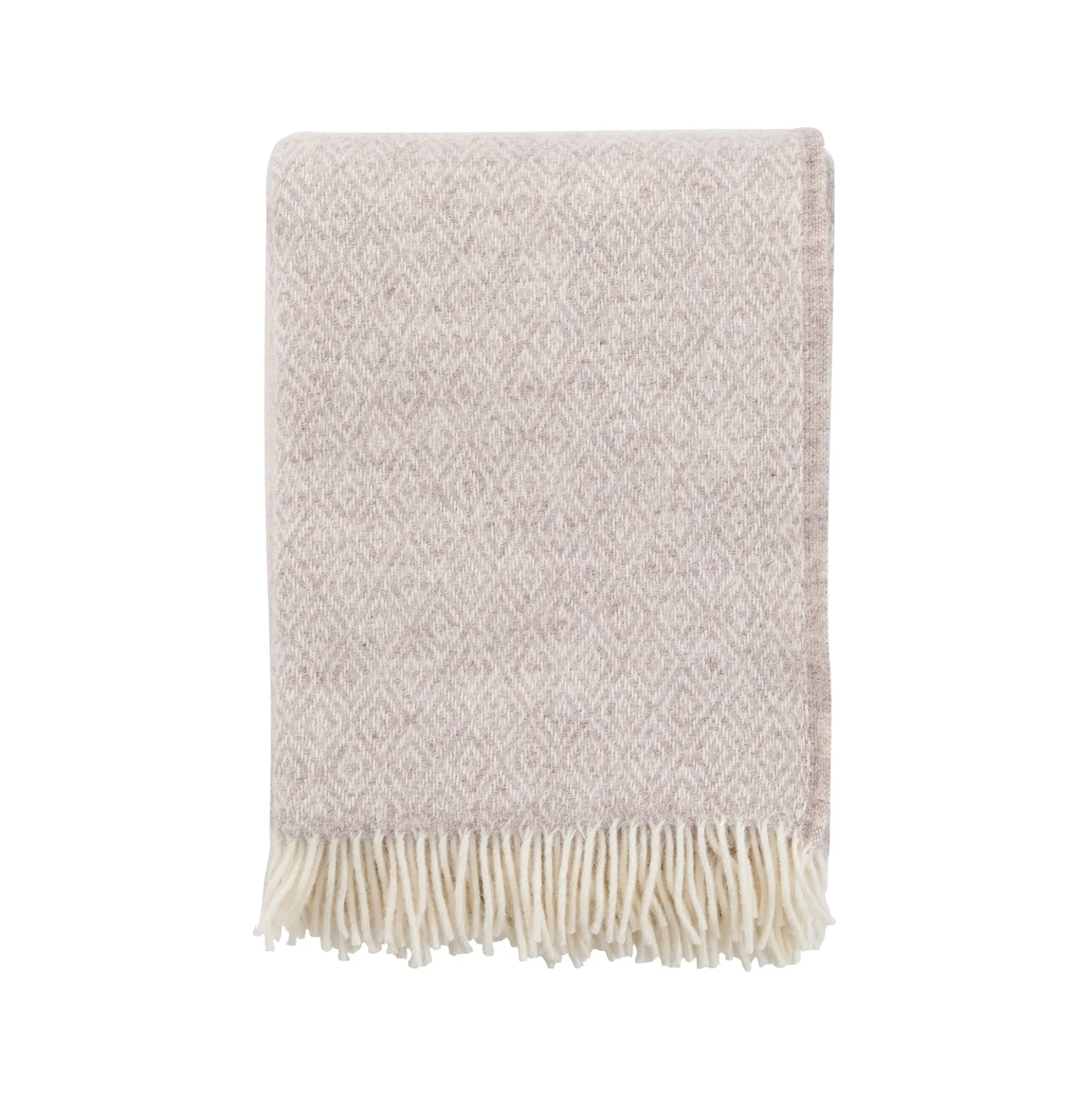 Uldplaid - 130x200 cm - 100% Lammeuld - Stella Beige