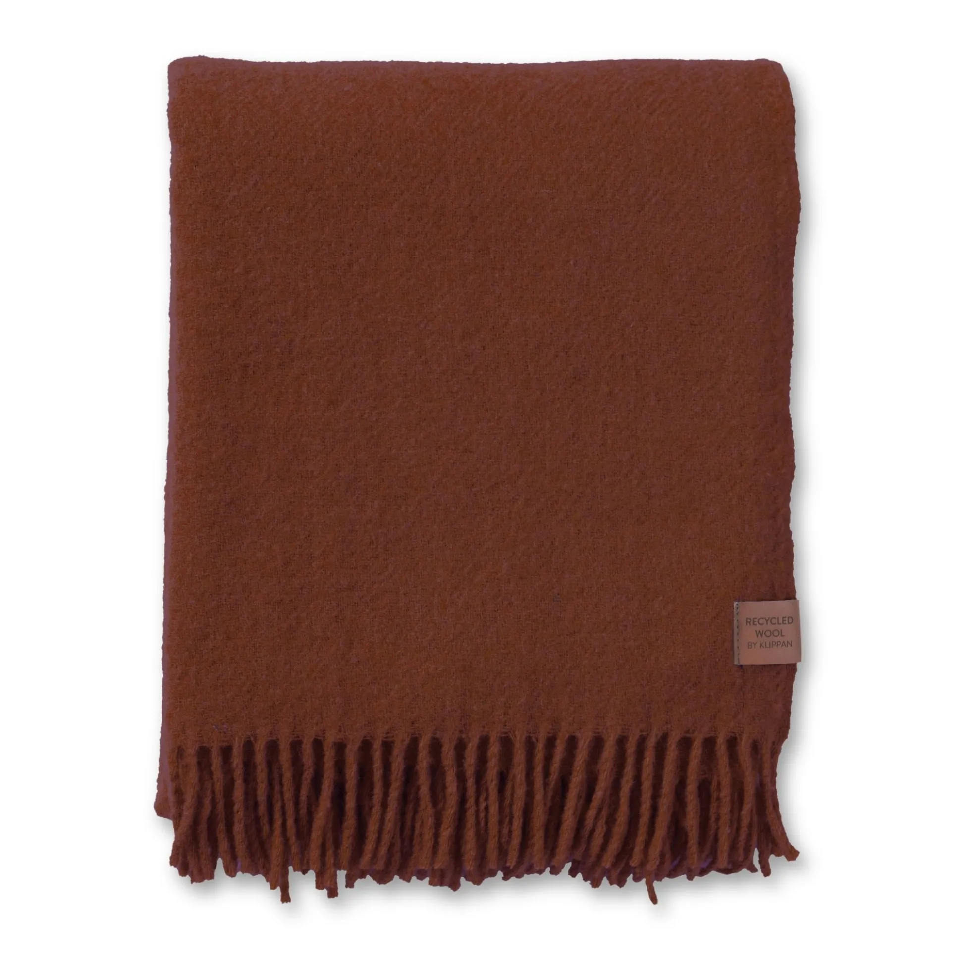 Uldplaid - 130x180 cm - Recycled uld/lammeuld - True Rust