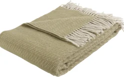 Uldplaid 130x200 cm - 100% Ren ny uld - Saga oliven