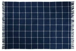 Uldplaid 130x200 cm - 100% Ren ny uld - Thor blå