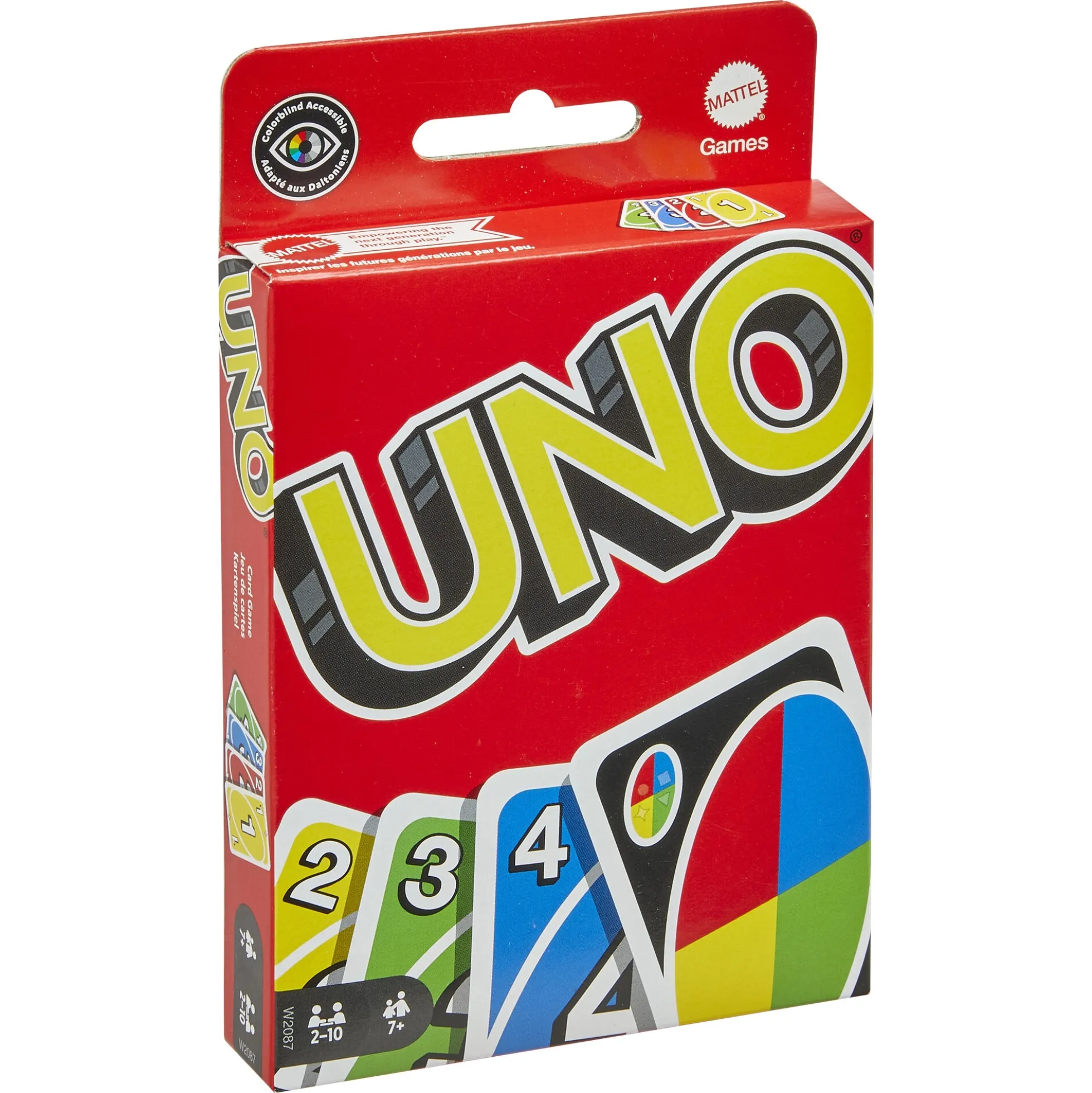 UNO kortspil - Klassisk familiespil med farver og tal