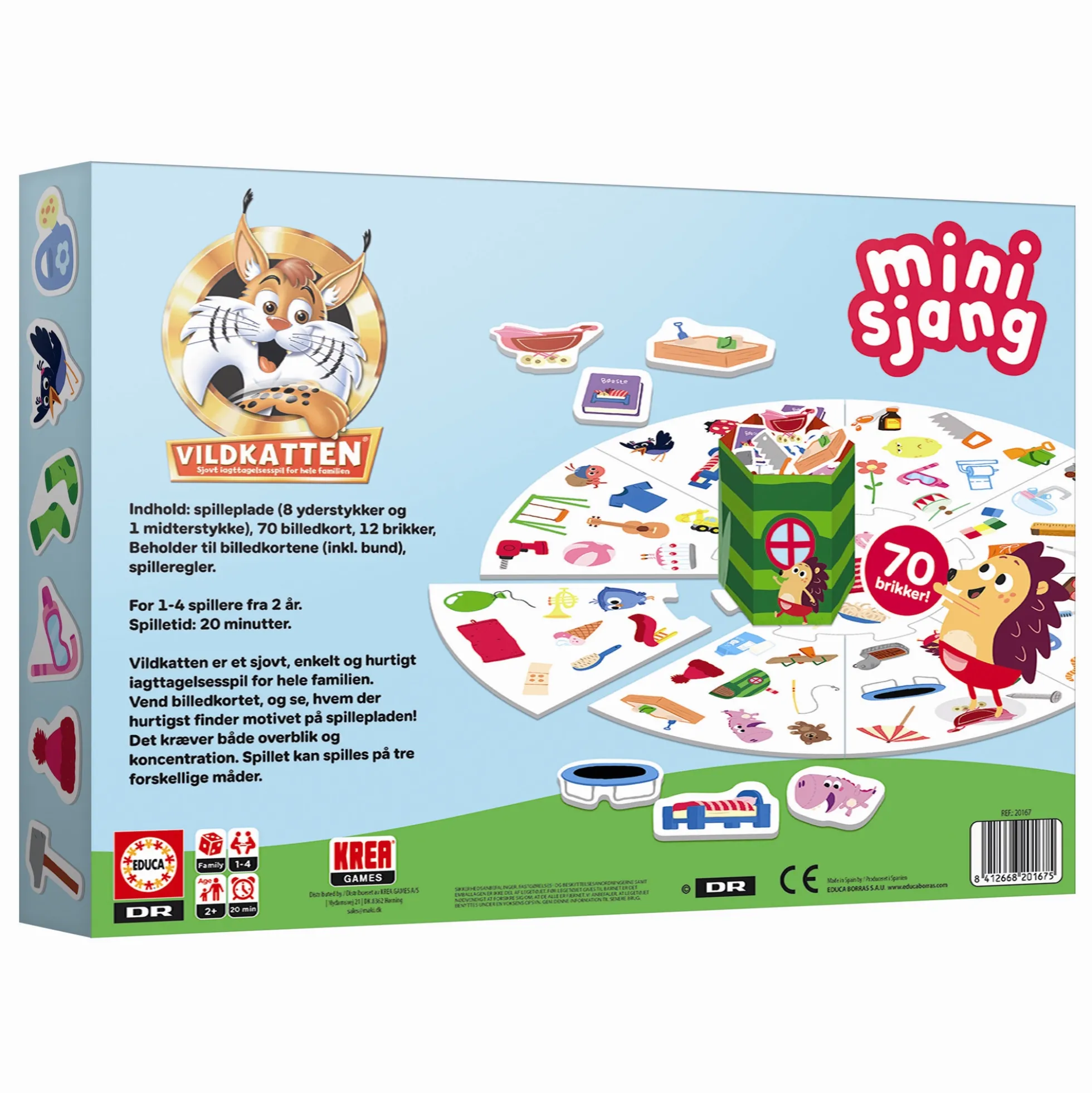 Vildkatten Minisjang Børste brætspil - Børnespil