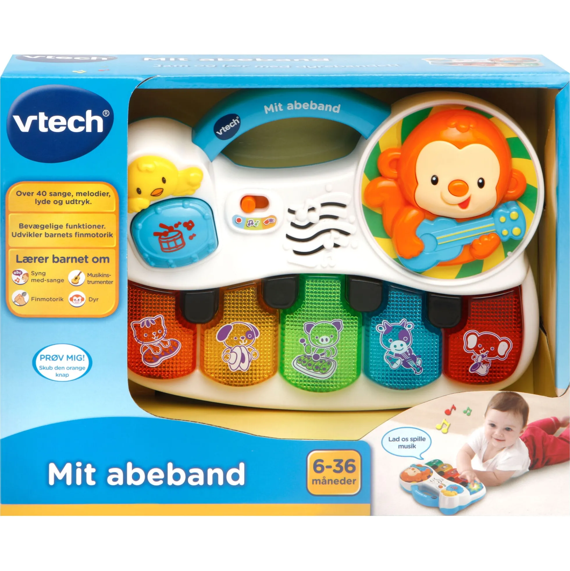 VTech Baby Mit Abeband musiklegetøj med dansk tale