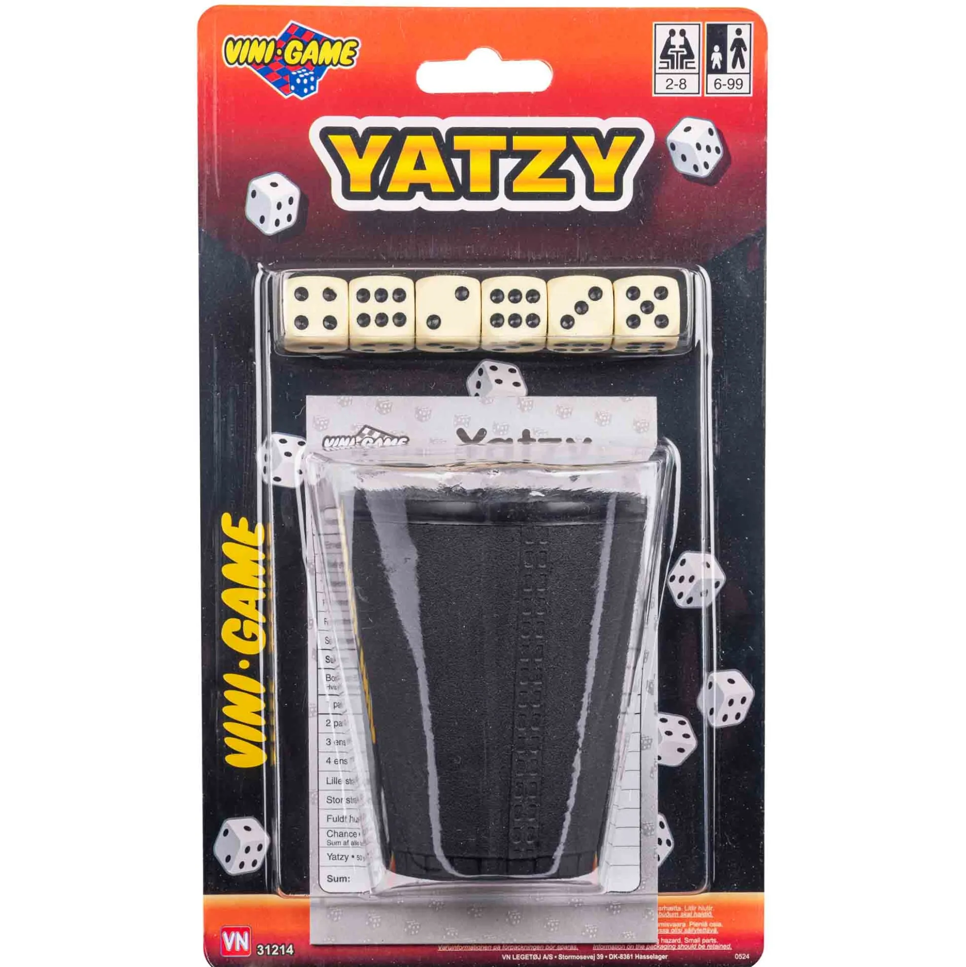 Yatzy sæt - 6 terninger